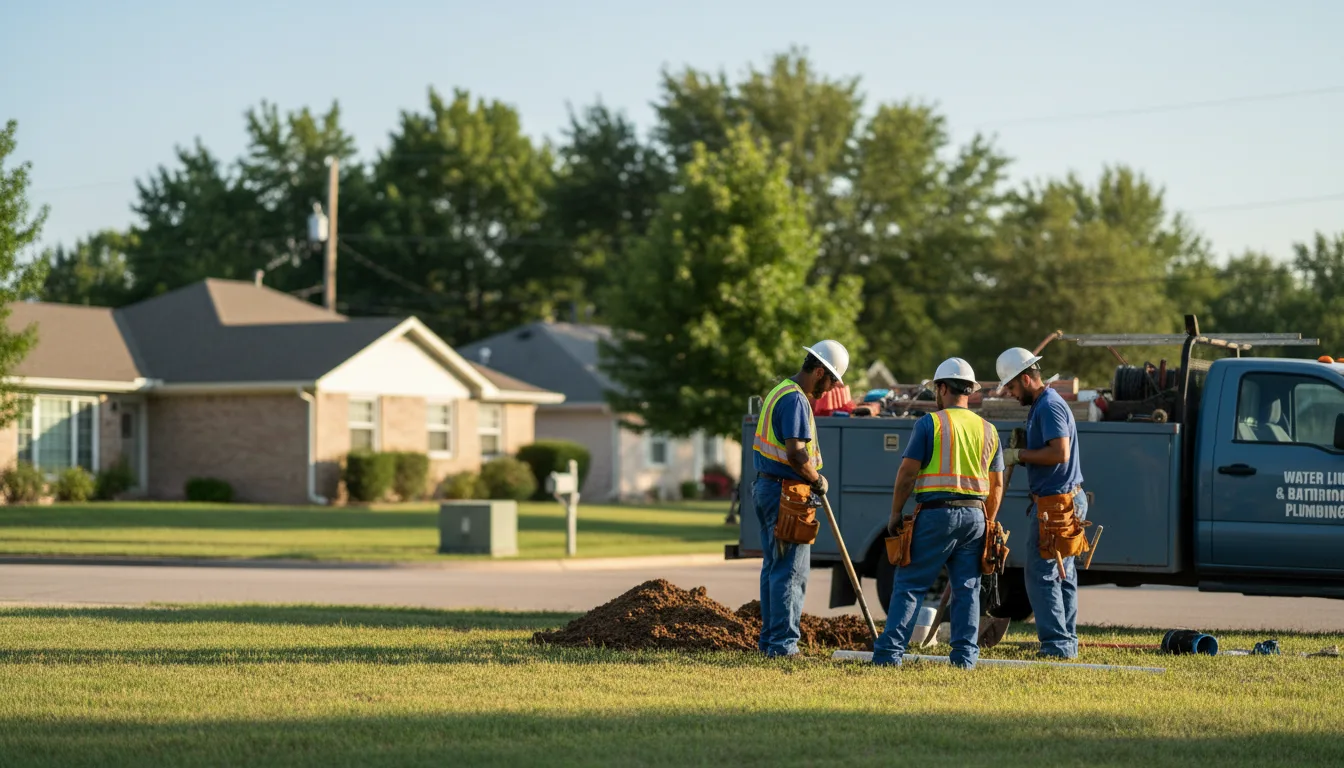 Residential water line and bathroom plumbing service in Winona, OH